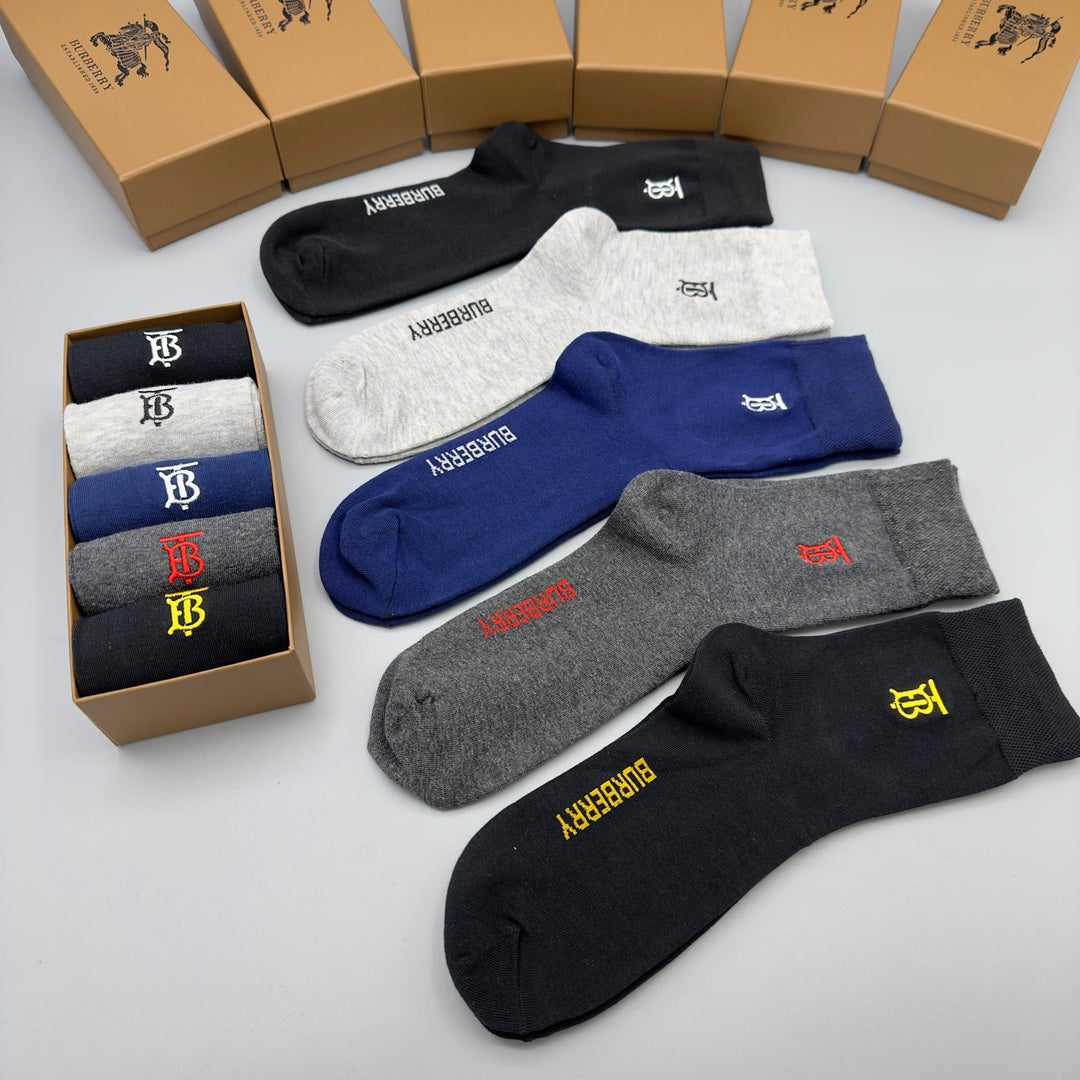 Burberry tb wordmark crew crew socks - view 2