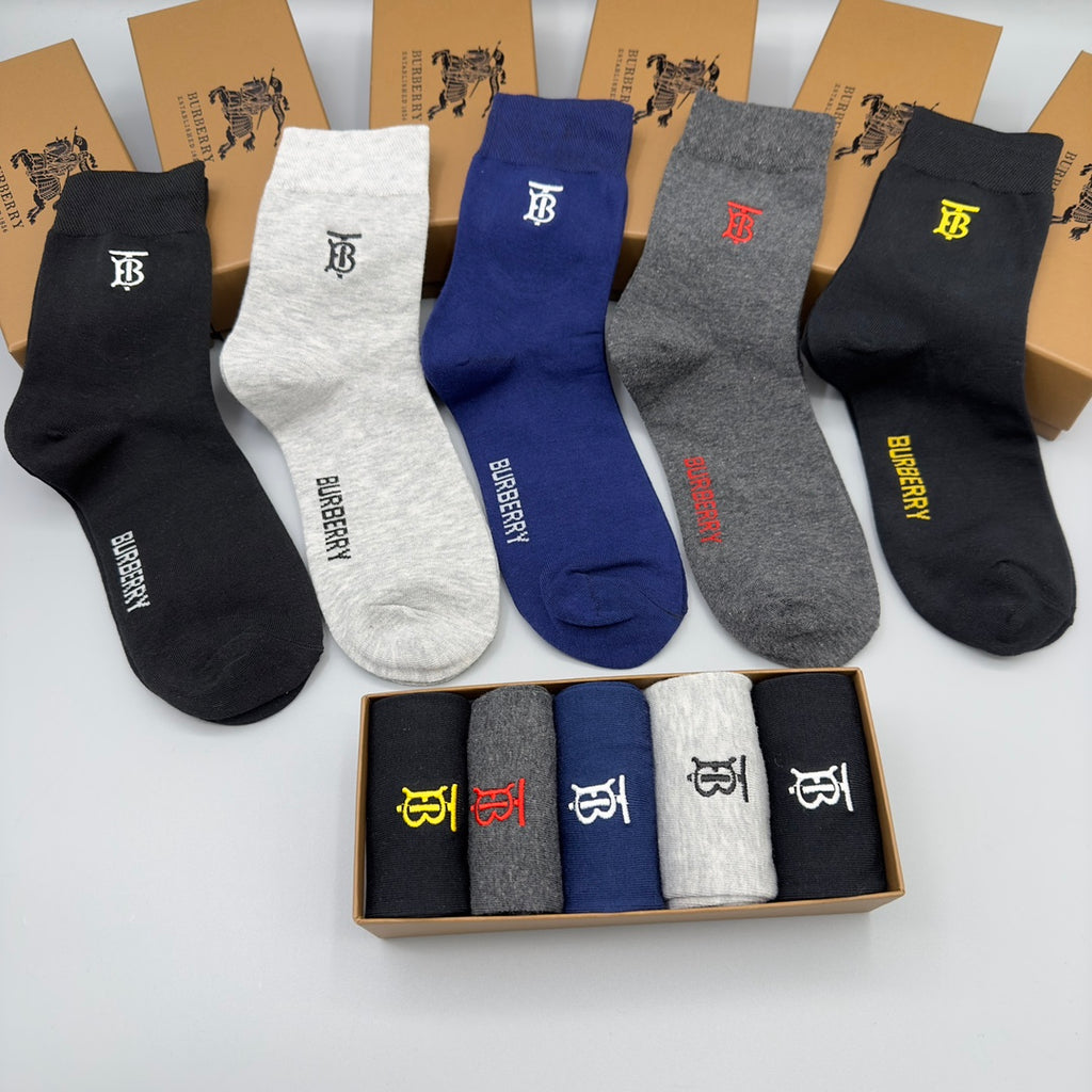 Burberry tb wordmark crew crew socks - view 7