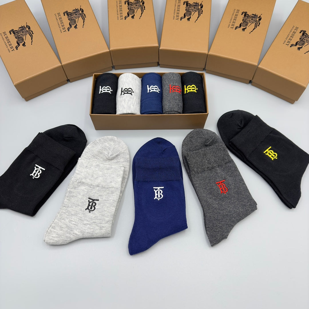 Burberry tb wordmark crew crew socks - view 6