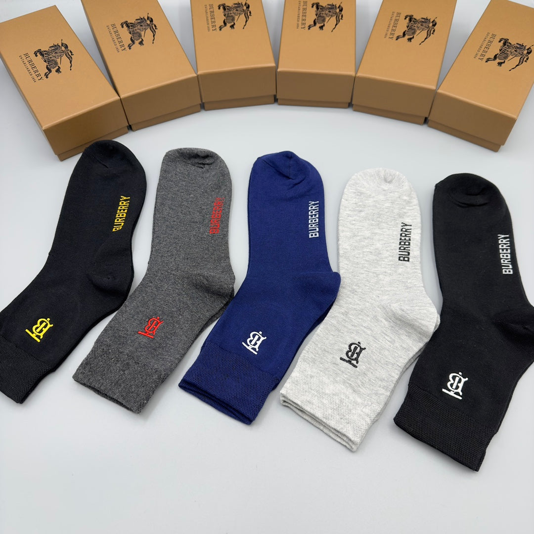 Burberry tb wordmark crew crew socks - view 8