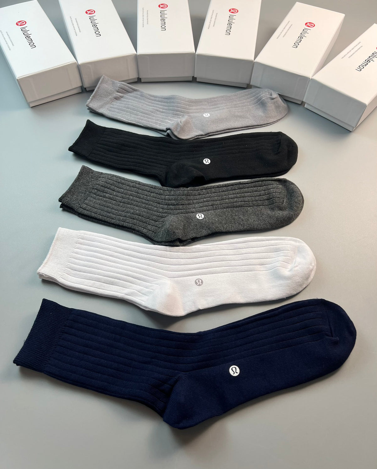 Lululemon monochrome ribbed emblem crew socks - view 9