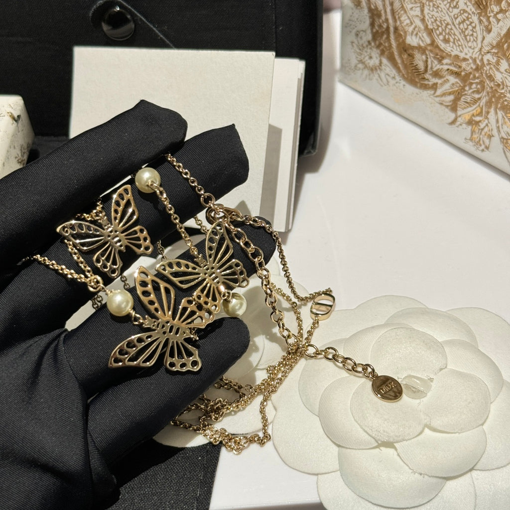 Dior Butterfly Layered Long Necklace - product image 5