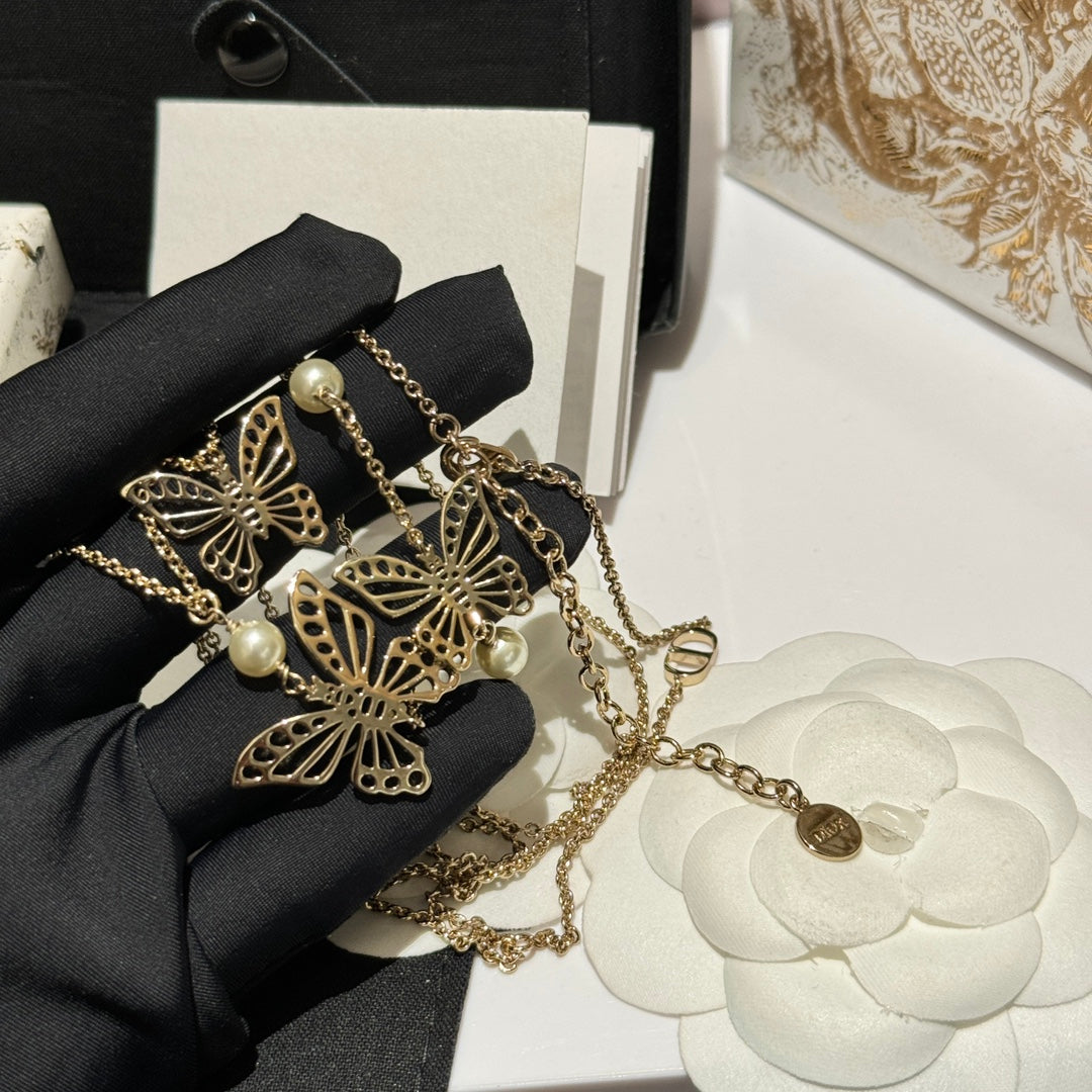 Dior Butterfly Layered Long Necklace - product image 5
