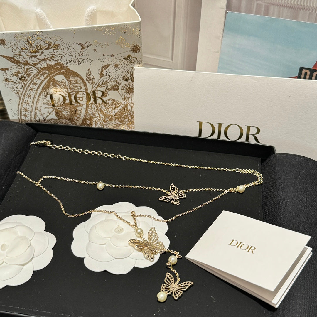 Dior Butterfly Layered Long Necklace - product image 3