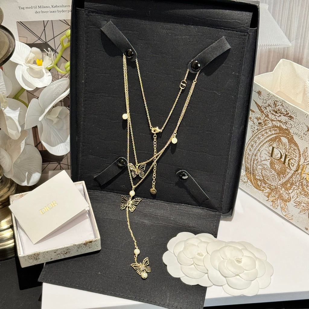 Dior Butterfly Layered Long Necklace - product image 4
