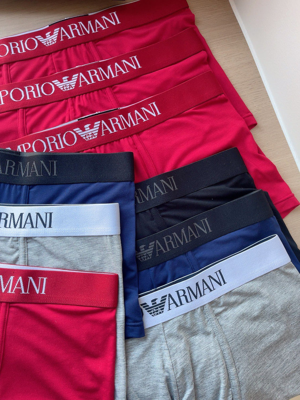 Emporio Armani contrast logo waistband trunks, image 5