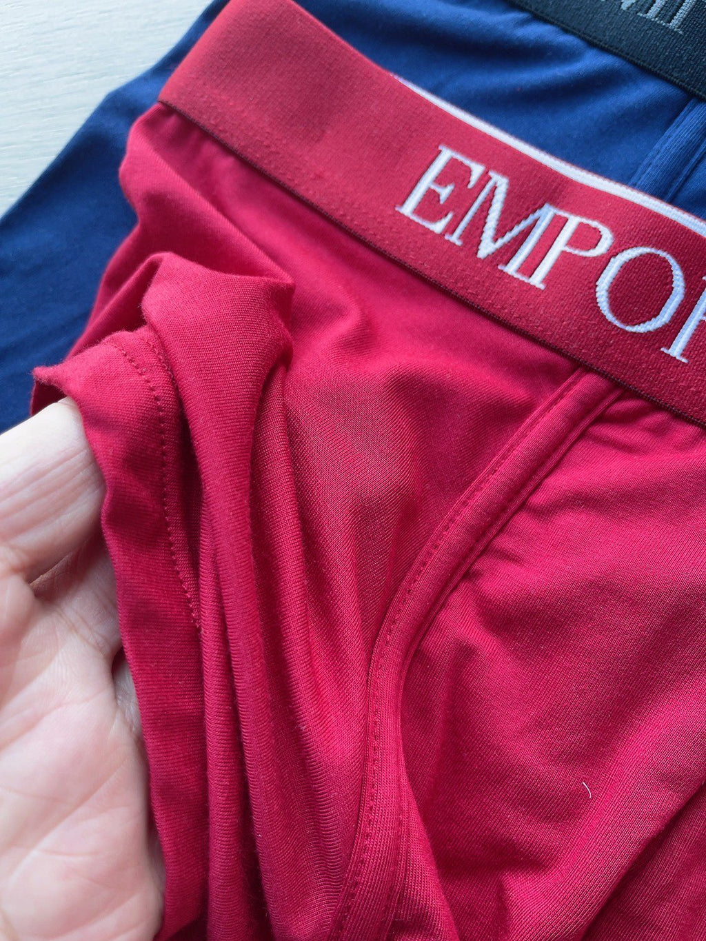 Emporio Armani contrast logo waistband trunks, image 6