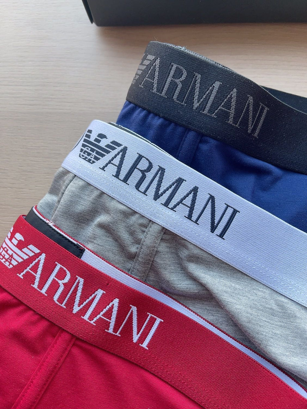 Emporio Armani contrast logo waistband trunks, image 9