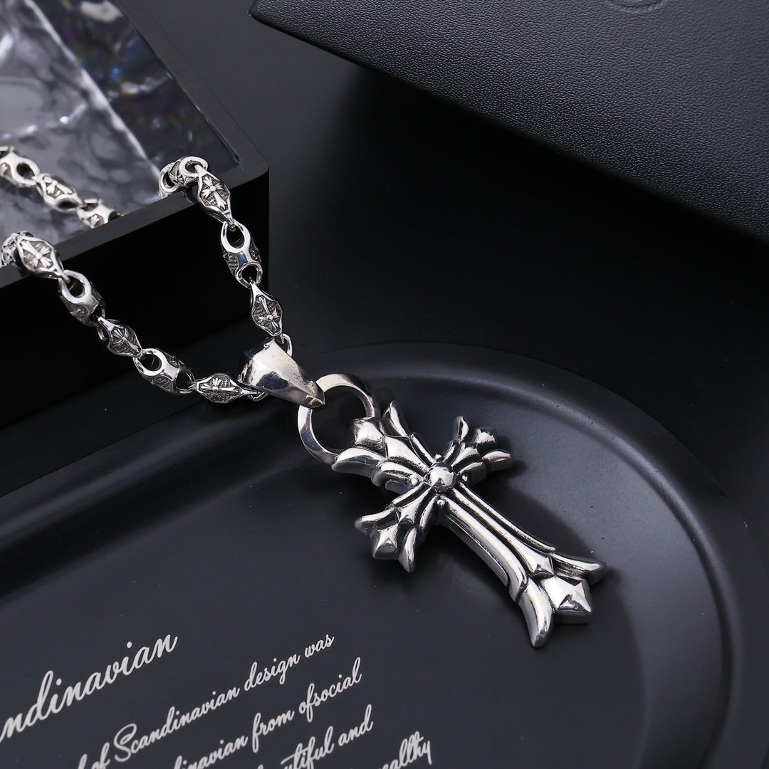 Chrome Hearts Petite Sculpted Cross Necklace - album image 2