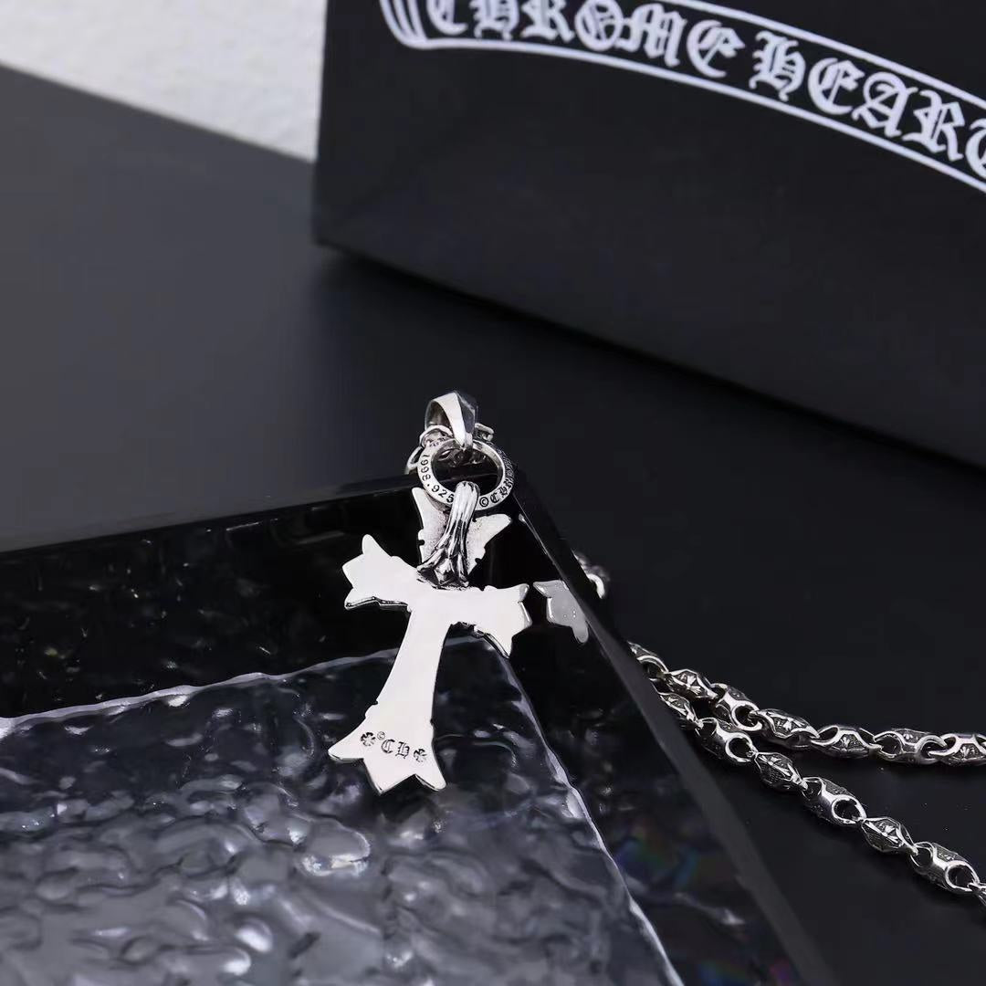 Chrome Hearts Petite Sculpted Cross Necklace - album image 3