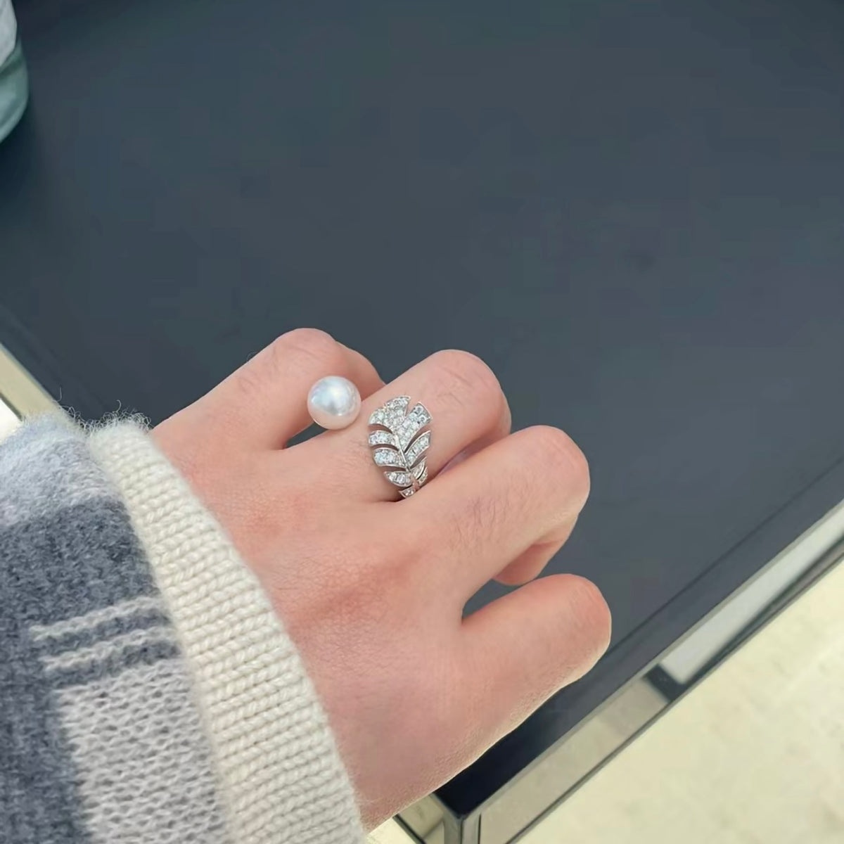 Chanel Pearl Open Ring - album image 4