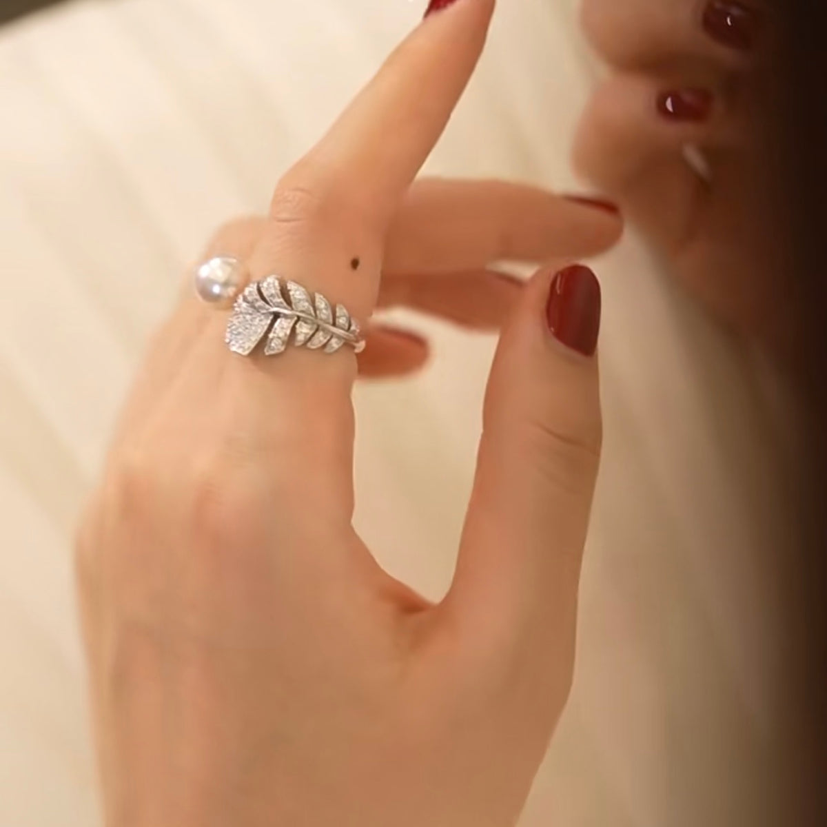 Chanel Pearl Open Ring - album image 6