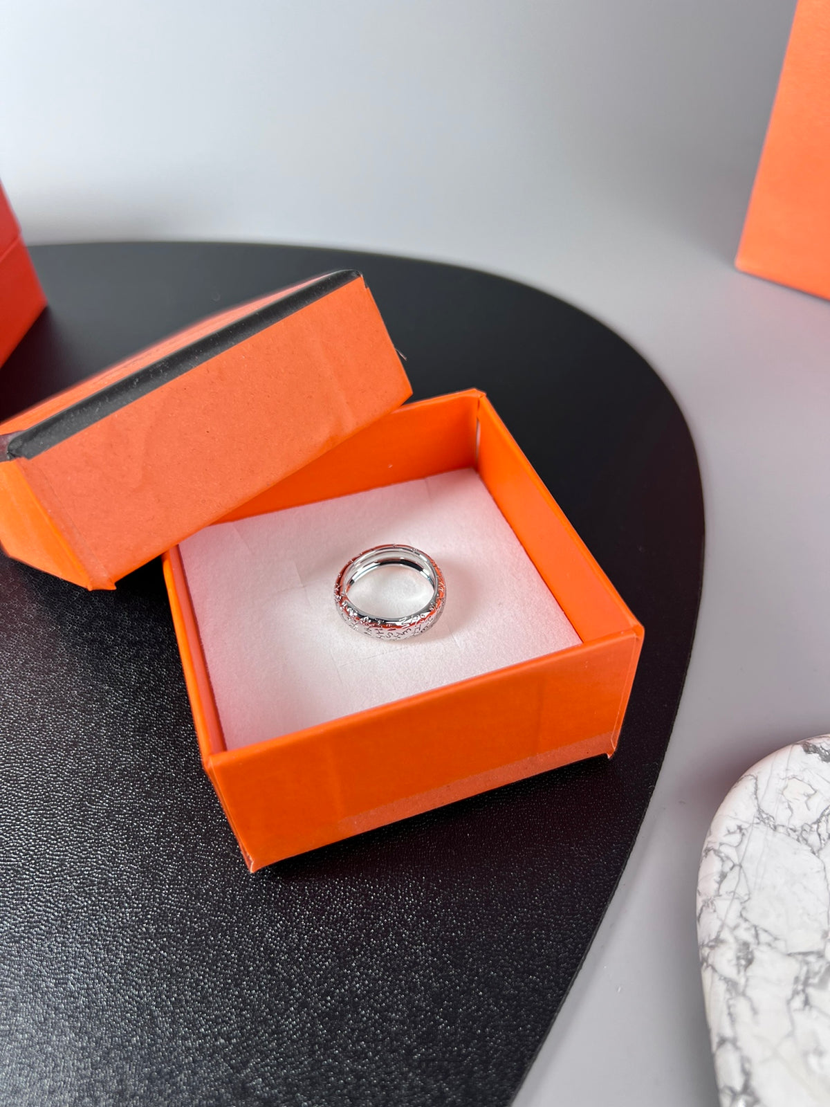 Hermès Silver-Tone Sculptural Band Ring - album image 5