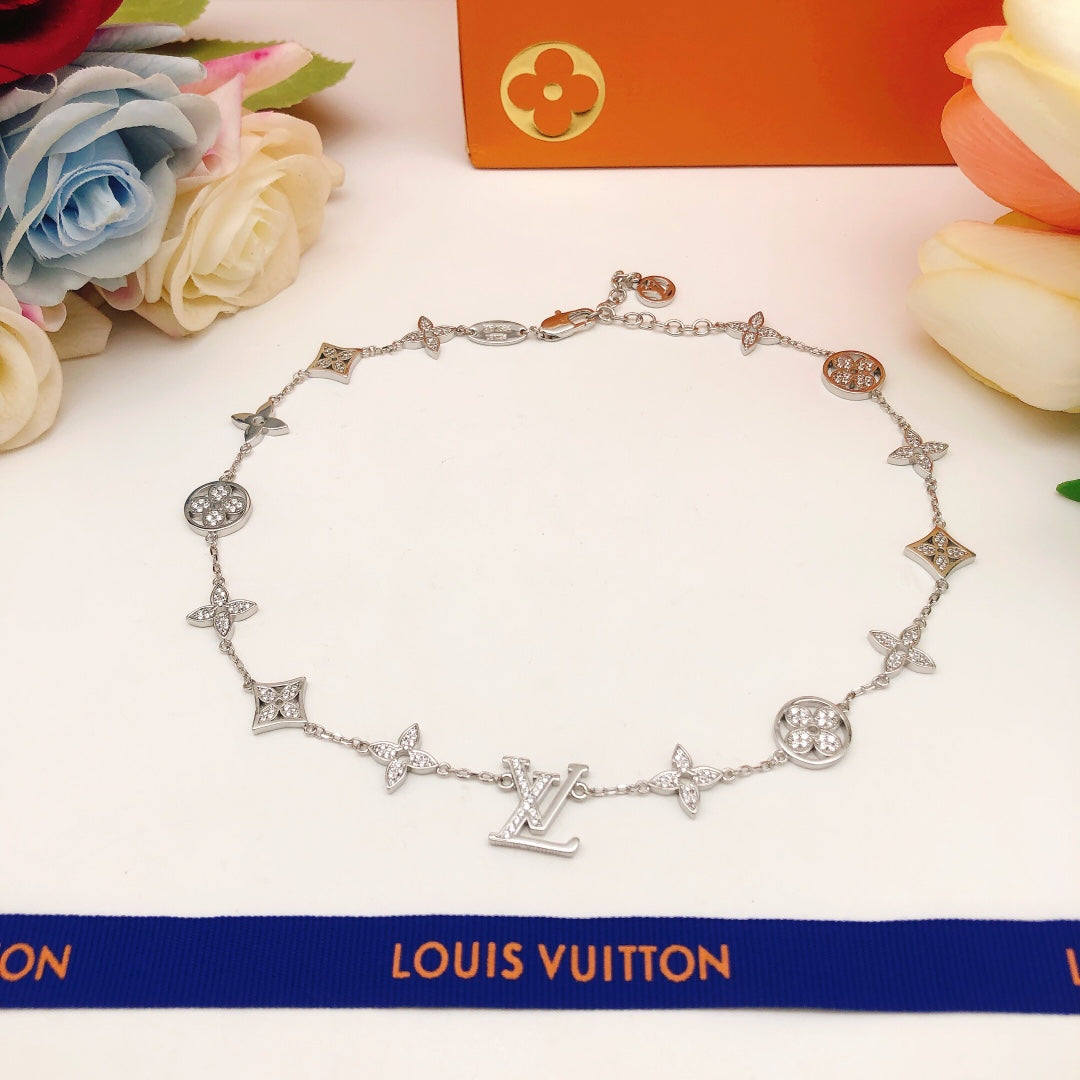 Louis Vuitton Silver-Tone Monogram Necklace - album image 7