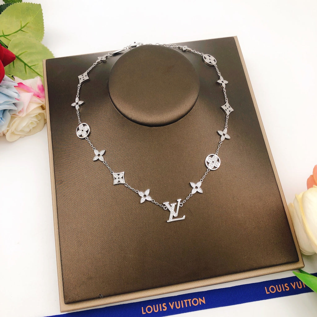 Louis Vuitton Silver-Tone Monogram Necklace - album image 6