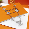 Louis Vuitton Silver-Tone Monogram Necklace - album image 1
