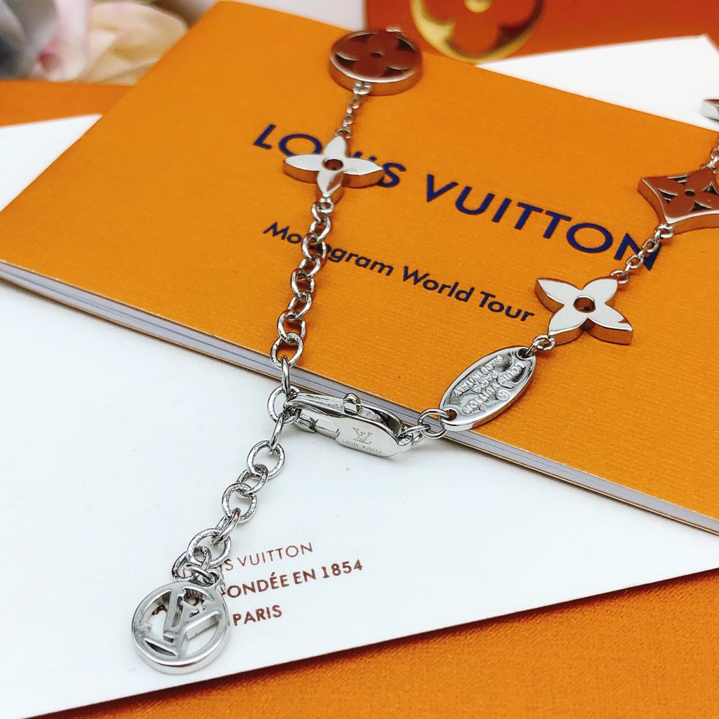 Louis Vuitton Silver-Tone Monogram Necklace - album image 5