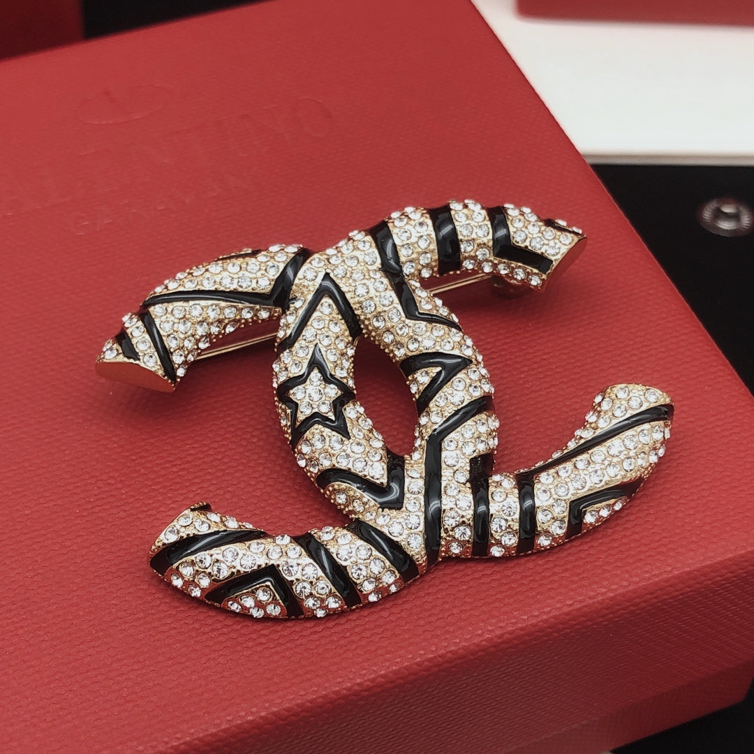 Chanel Enamel Black Star Brooch - album image 6