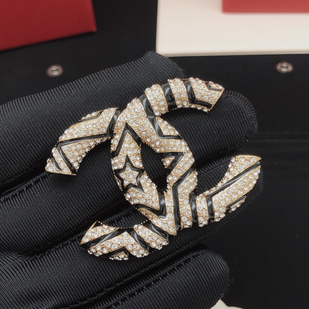 Chanel Enamel Black Star Brooch - album image 3