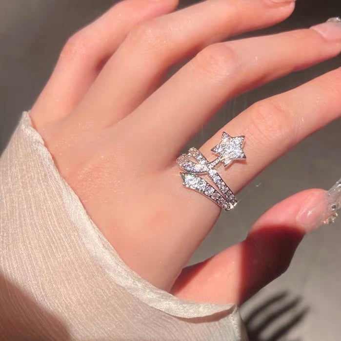 Chanel Silver-Tone Arrow CC Ring - album image 6