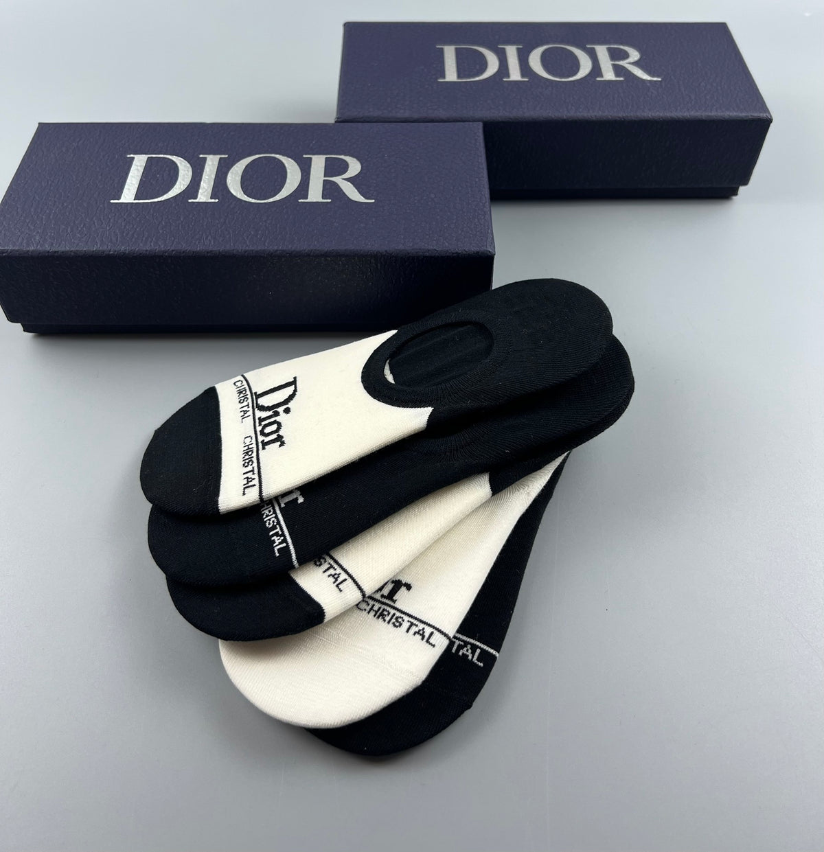 Dior minimal front lettering ankle socks - view 8