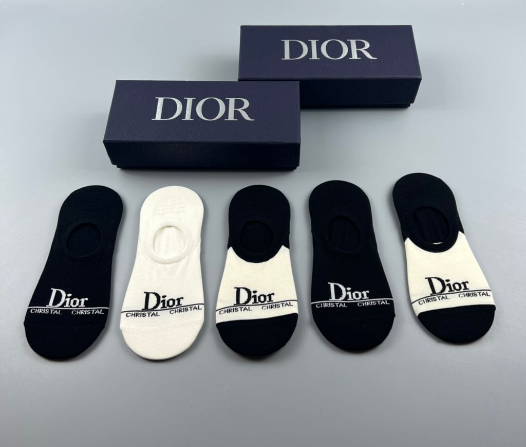 Dior minimal front lettering ankle socks - view 1