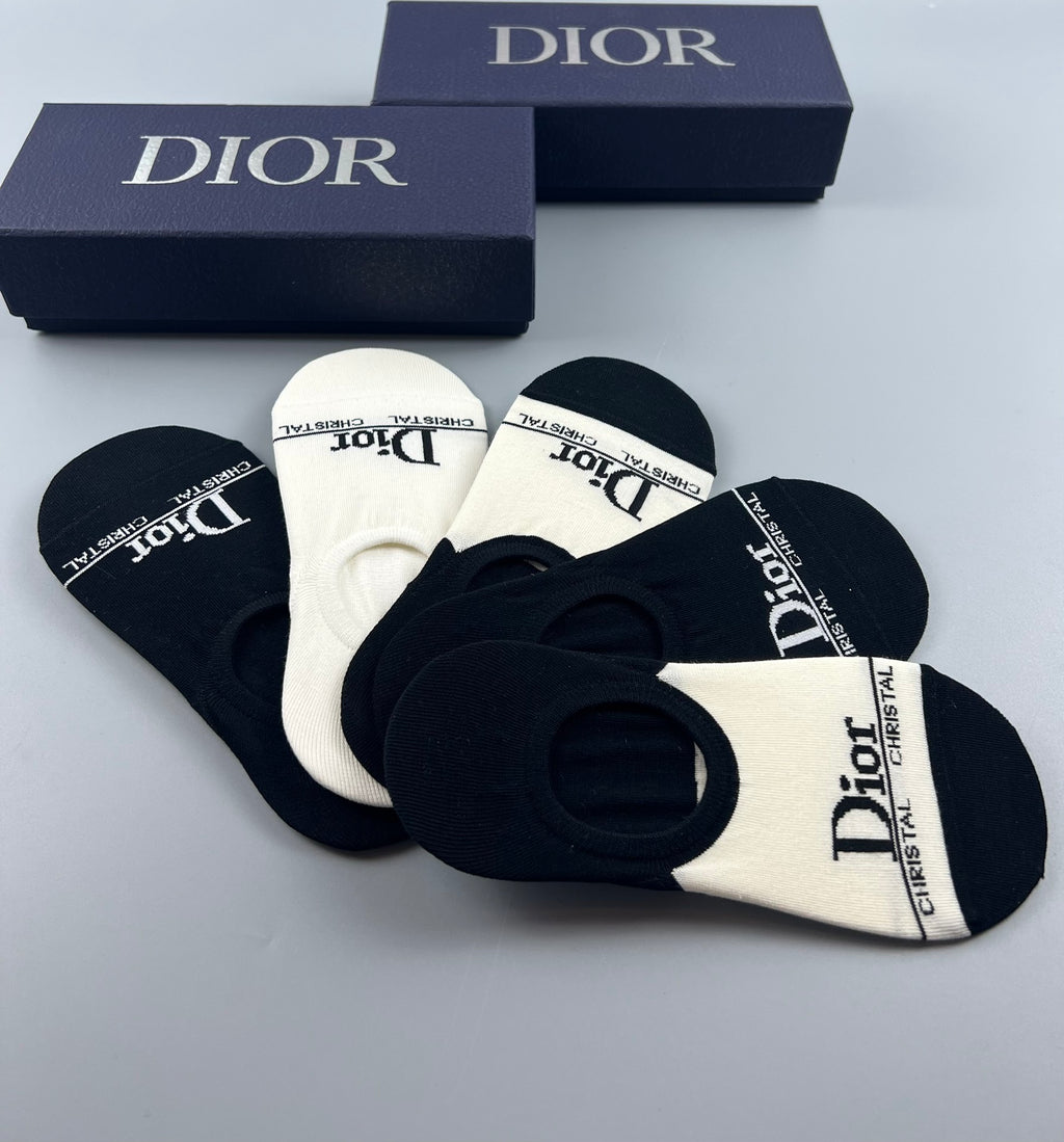 Dior minimal front lettering ankle socks - view 7