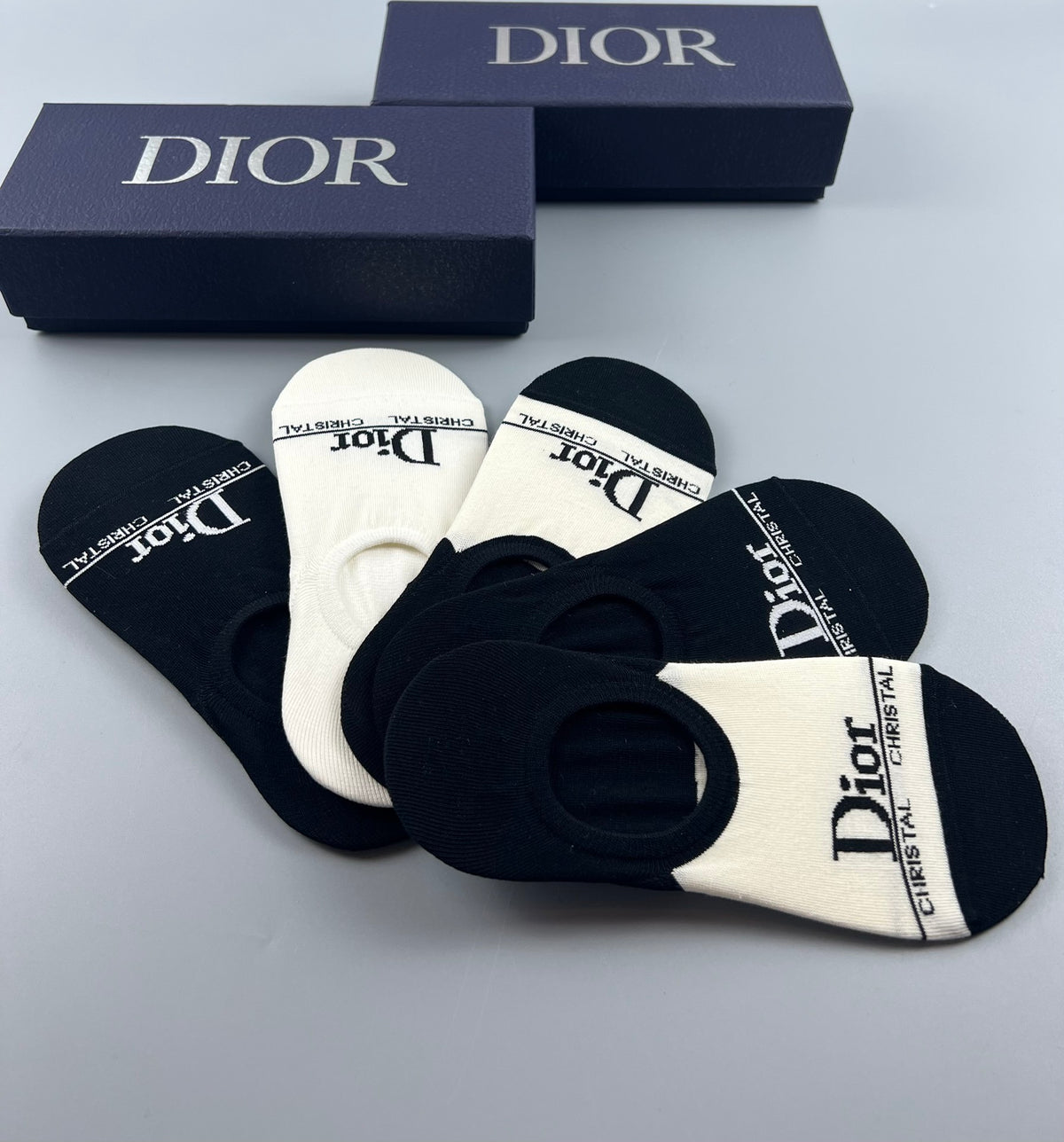 Dior minimal front lettering ankle socks - view 7