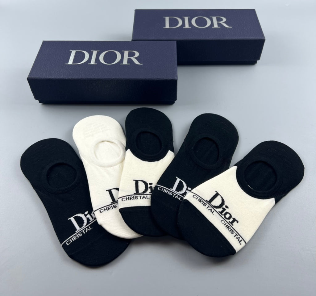 Dior minimal front lettering ankle socks - view 2