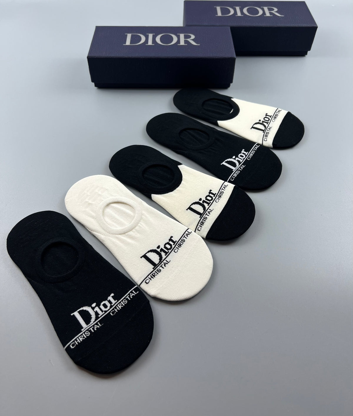 Dior minimal front lettering ankle socks - view 9