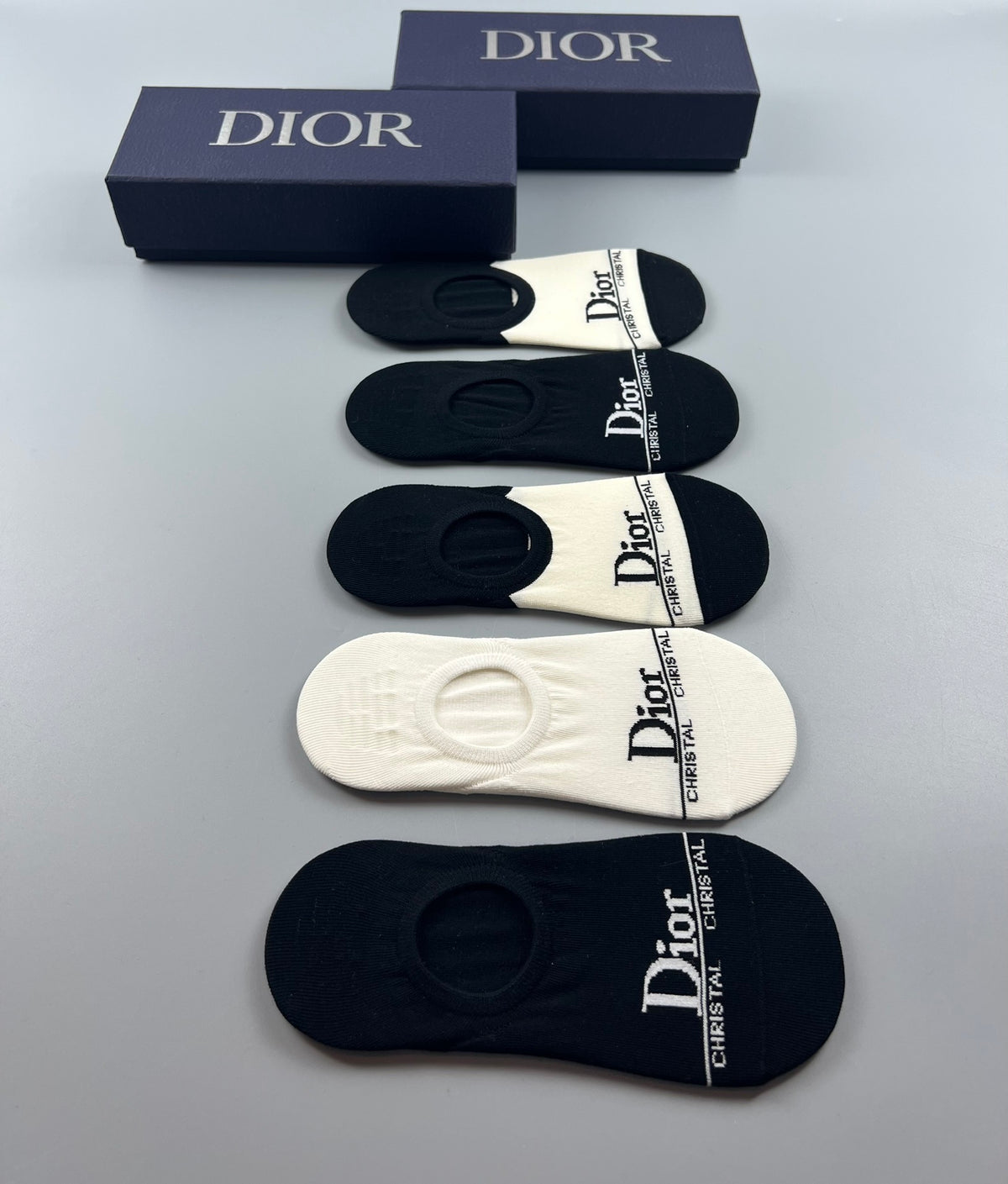 Dior minimal front lettering ankle socks - view 6