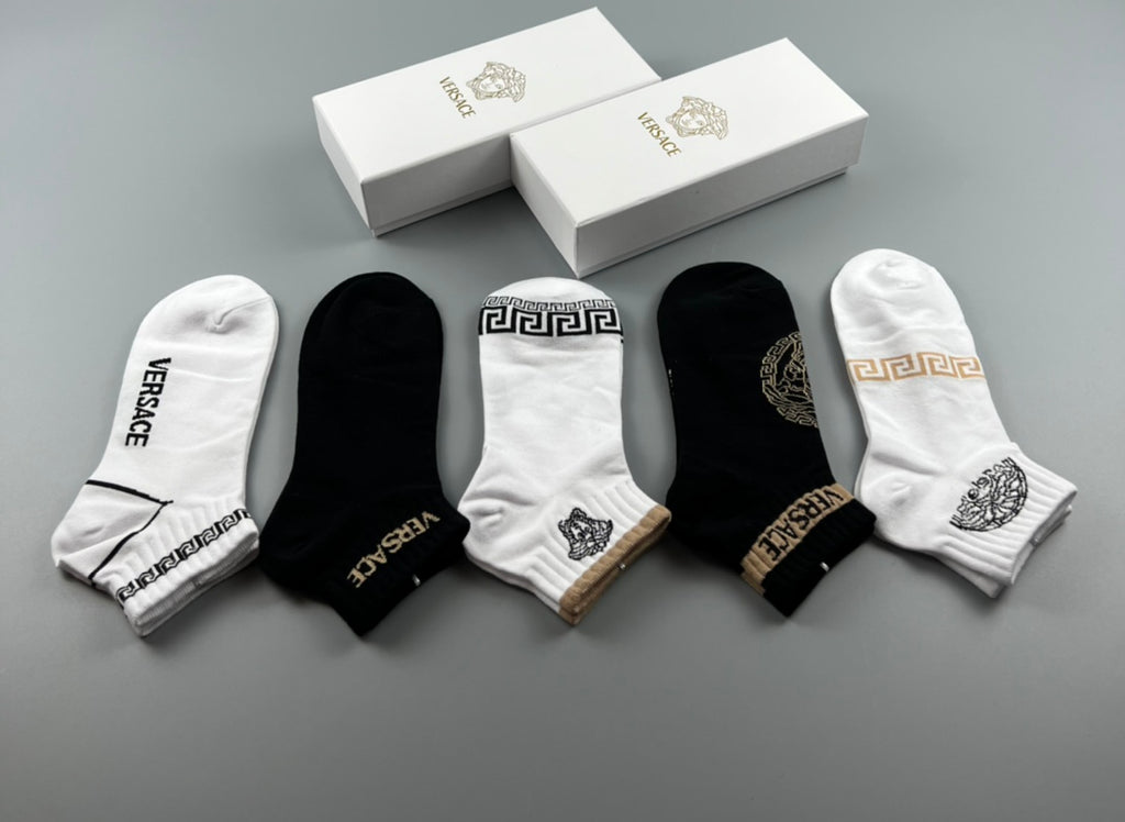 Versace cuff medusa assortment ankle socks - view 1