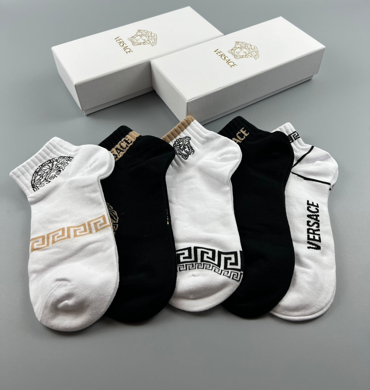 Versace cuff medusa assortment ankle socks - view 8