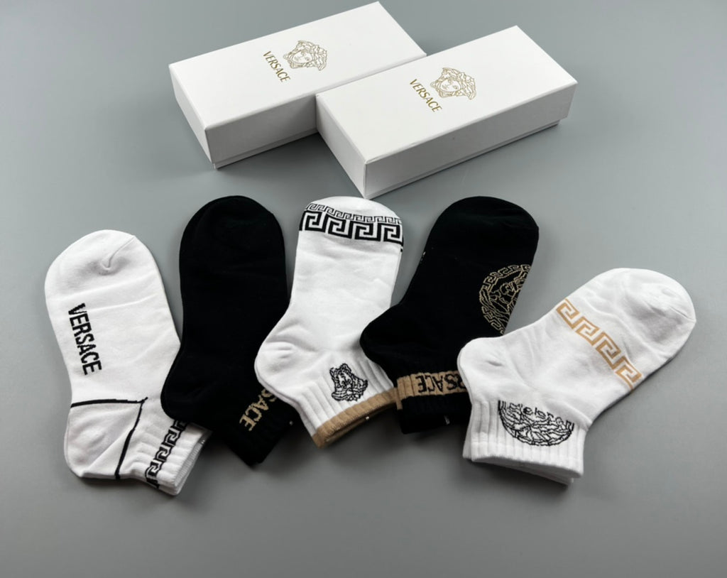 Versace cuff medusa assortment ankle socks - view 2