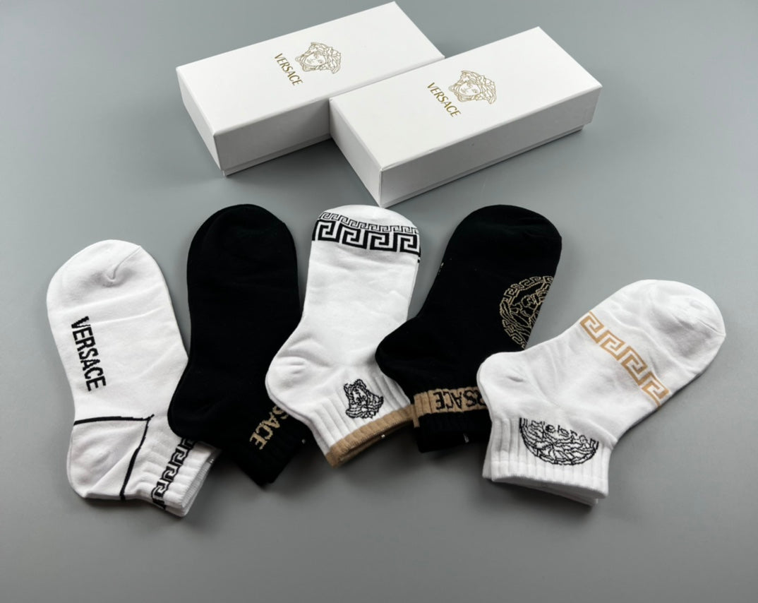 Versace cuff medusa assortment ankle socks - view 2
