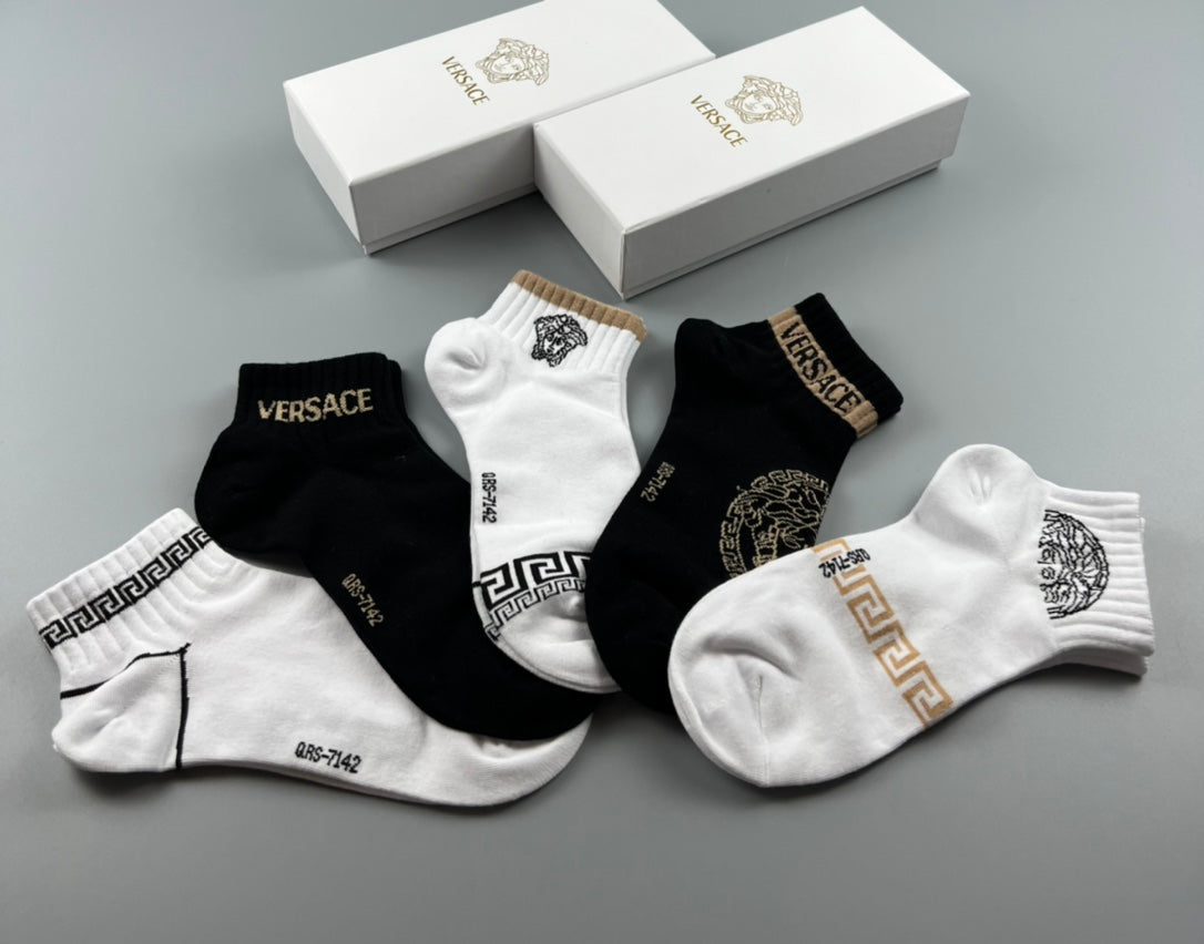Versace cuff medusa assortment ankle socks - view 5