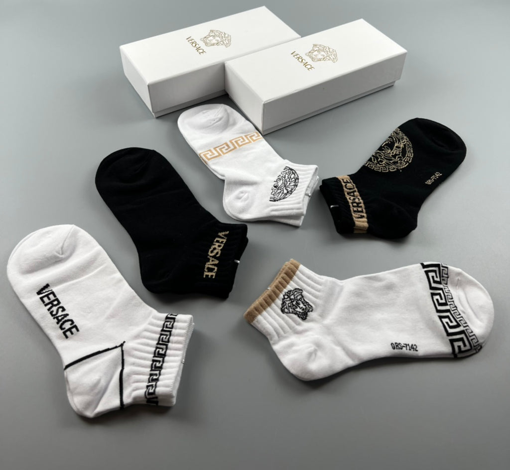 Versace cuff medusa assortment ankle socks - view 6