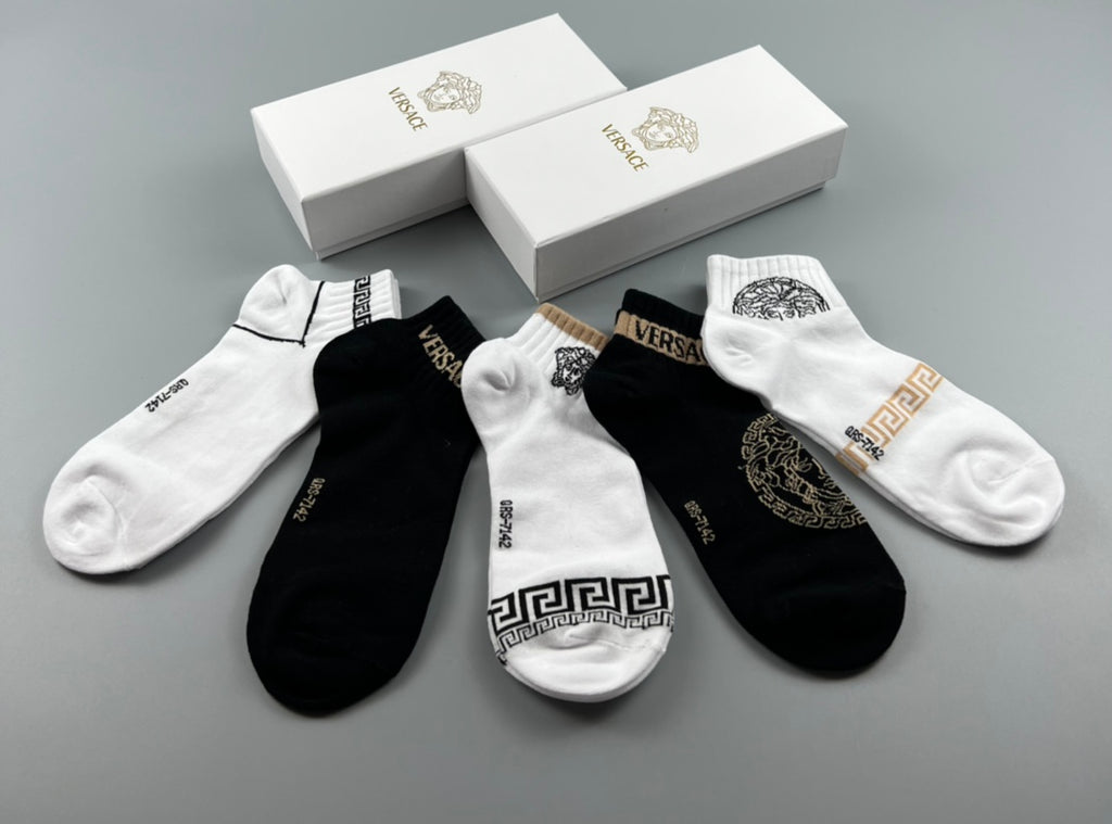 Versace cuff medusa assortment ankle socks - view 4
