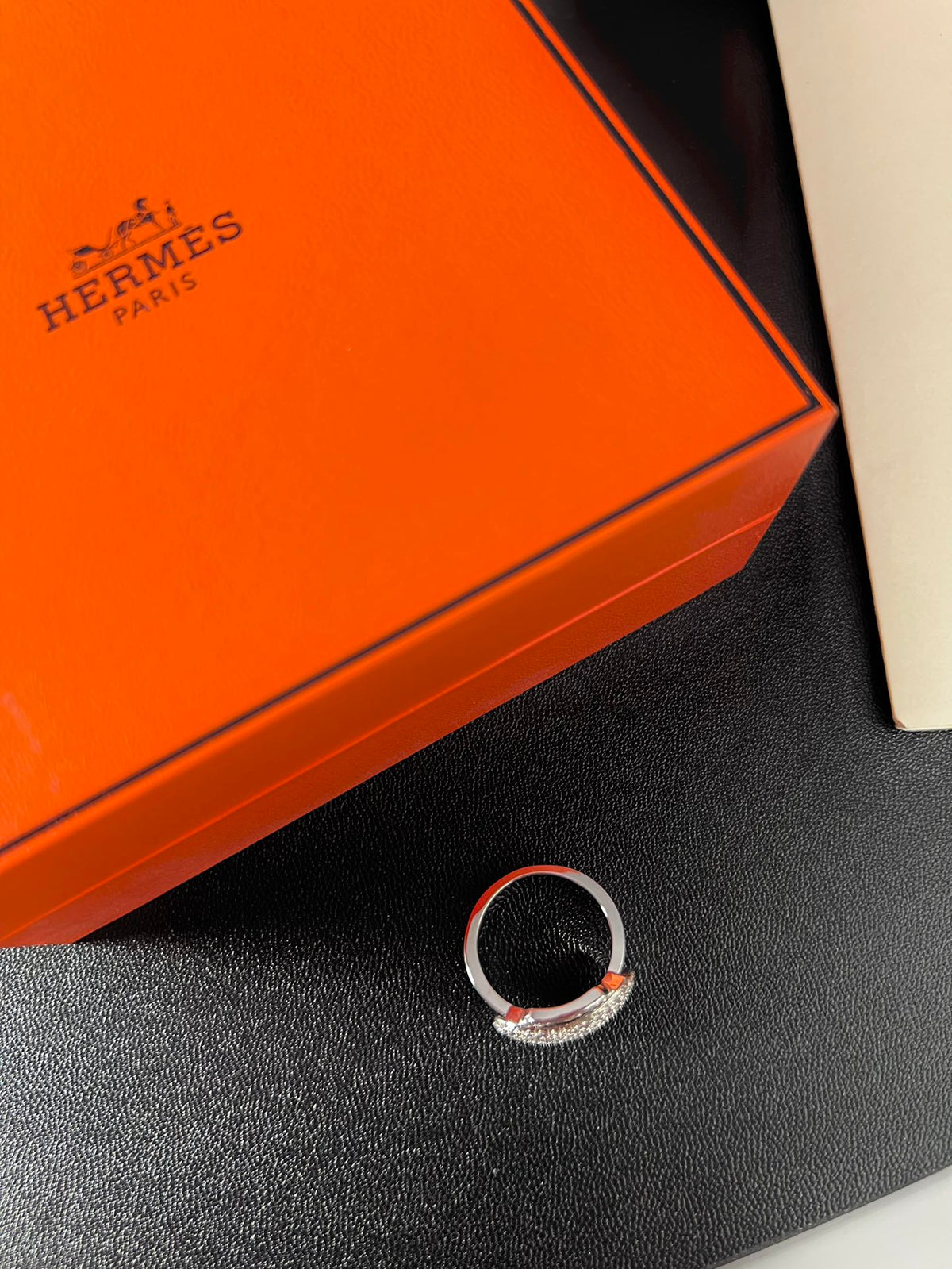 Hermès Silver-Tone Crystal Anchor-Link Ring - album image 6