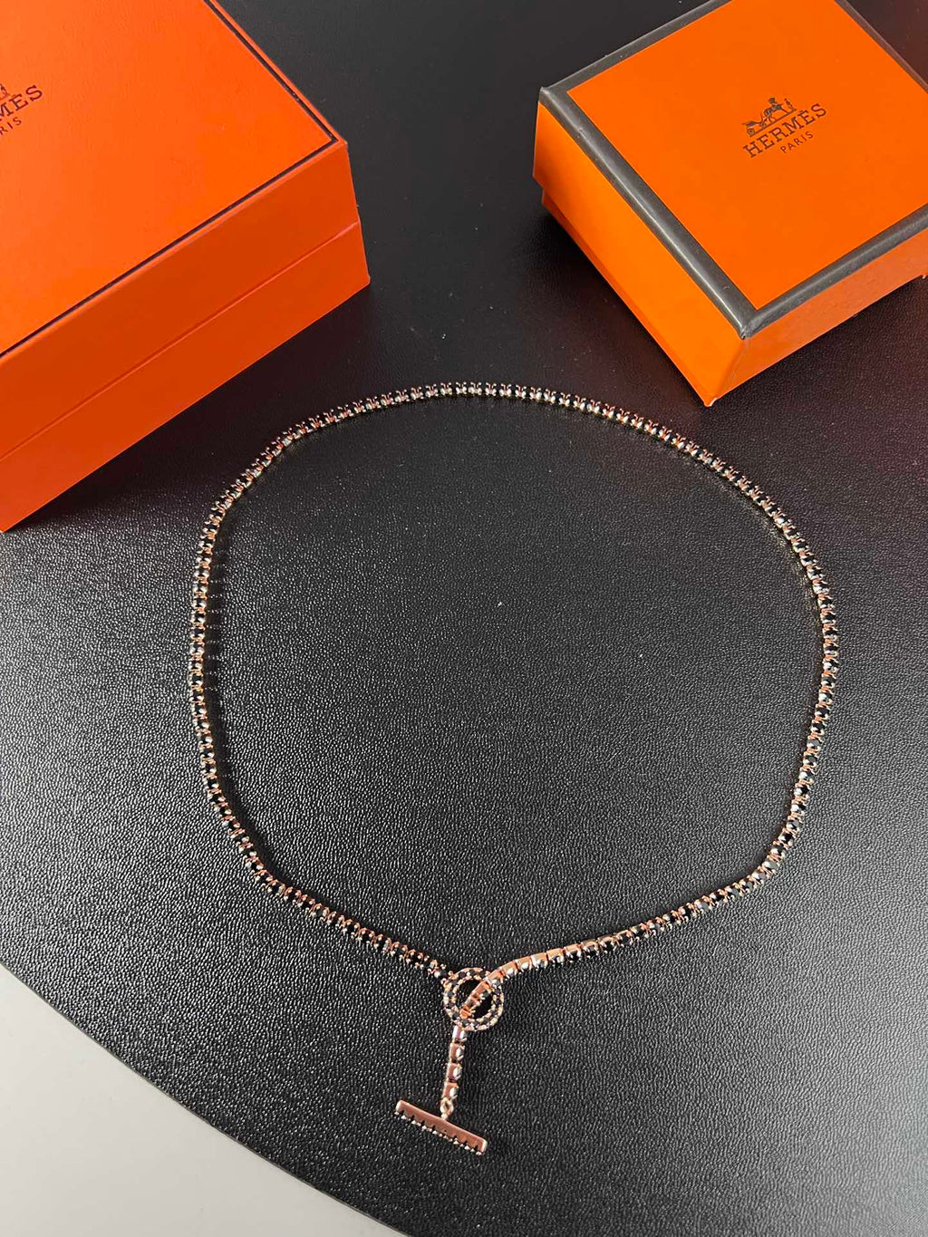 Hermès Silver-Tone Toggle Anchor-Chain Necklace - album image 4