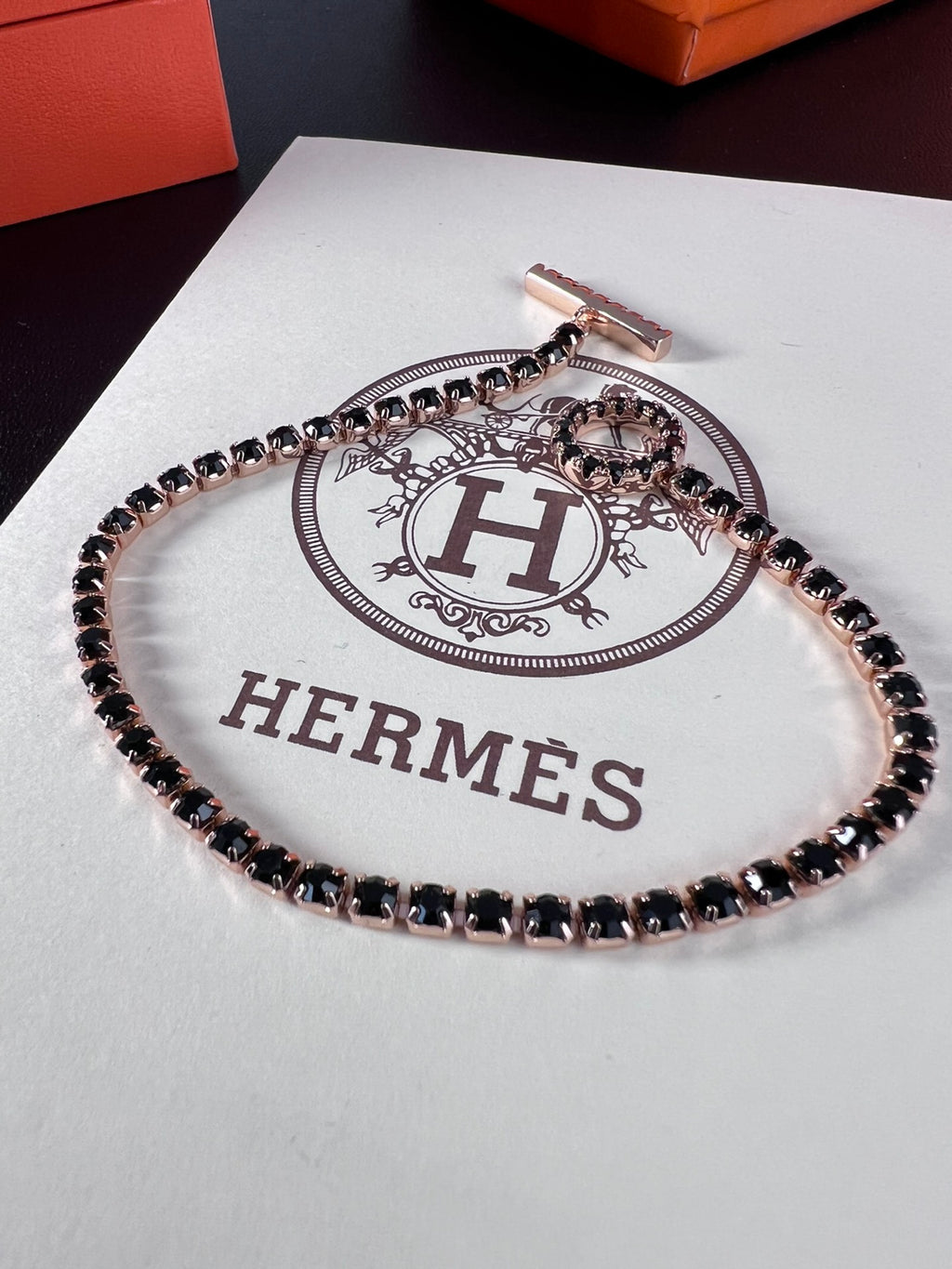 Hermès Silver-Tone Toggle Anchor-Chain Necklace - album image 3