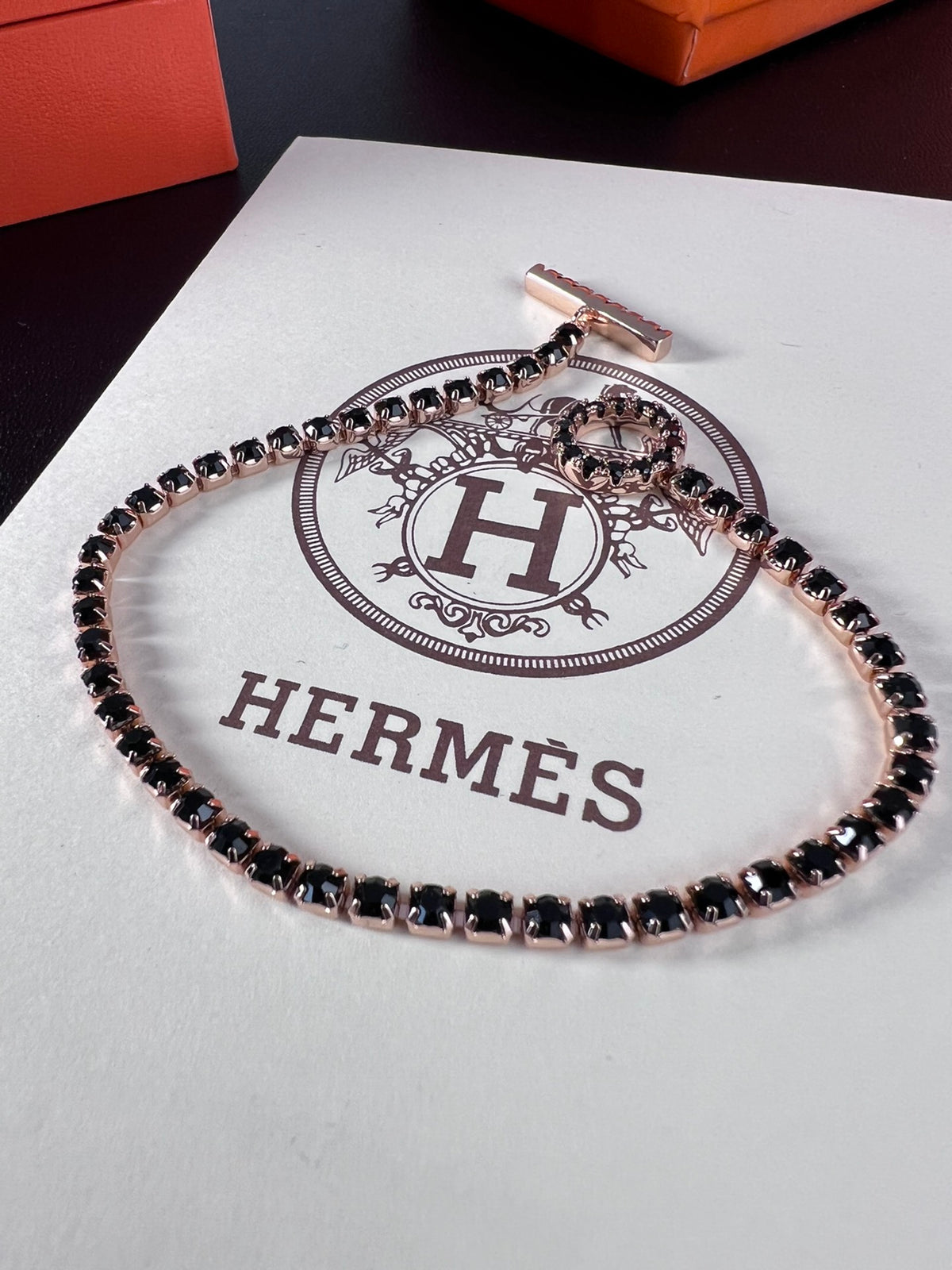 Hermès Silver-Tone Toggle Anchor-Chain Necklace - album image 3