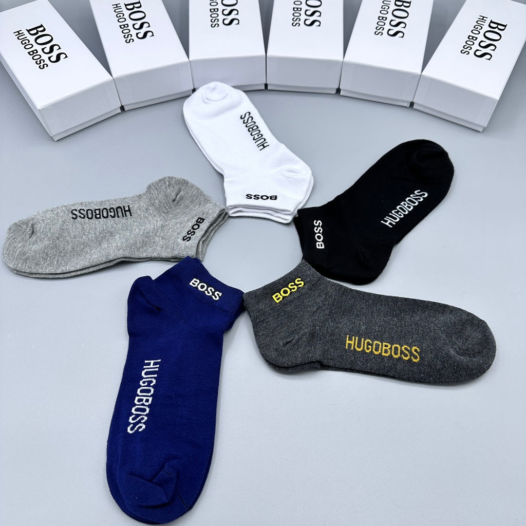 BOSS Side Wordmark Ankle Socks with Contrasting Lettering - image 6