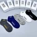 BOSS Side Wordmark Ankle Socks with Contrasting Lettering - image 1