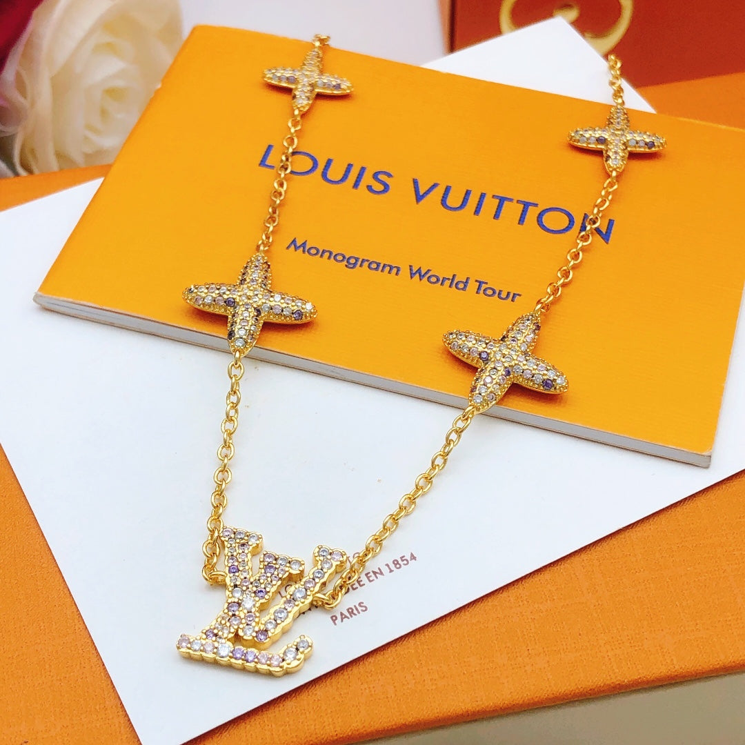 Louis Vuitton Multicolor Crystal Accent Necklace - album image 2