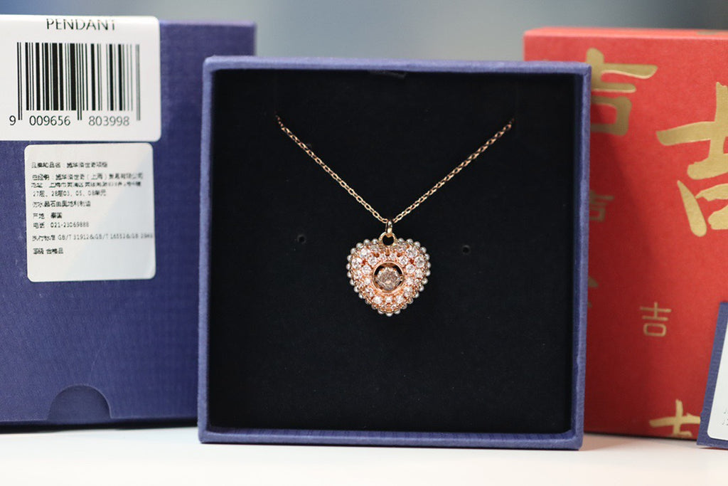 Swarovski Rose Gold-Tone Double-Heart Pendant Necklace - album image 1