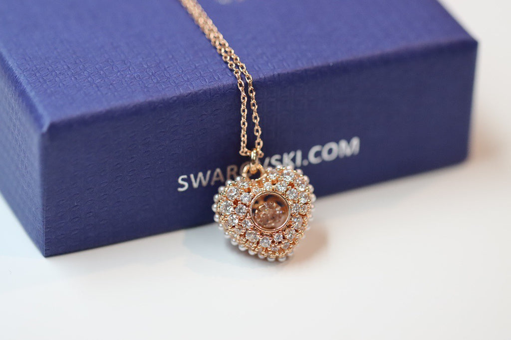 Swarovski Rose Gold-Tone Double-Heart Pendant Necklace - album image 5