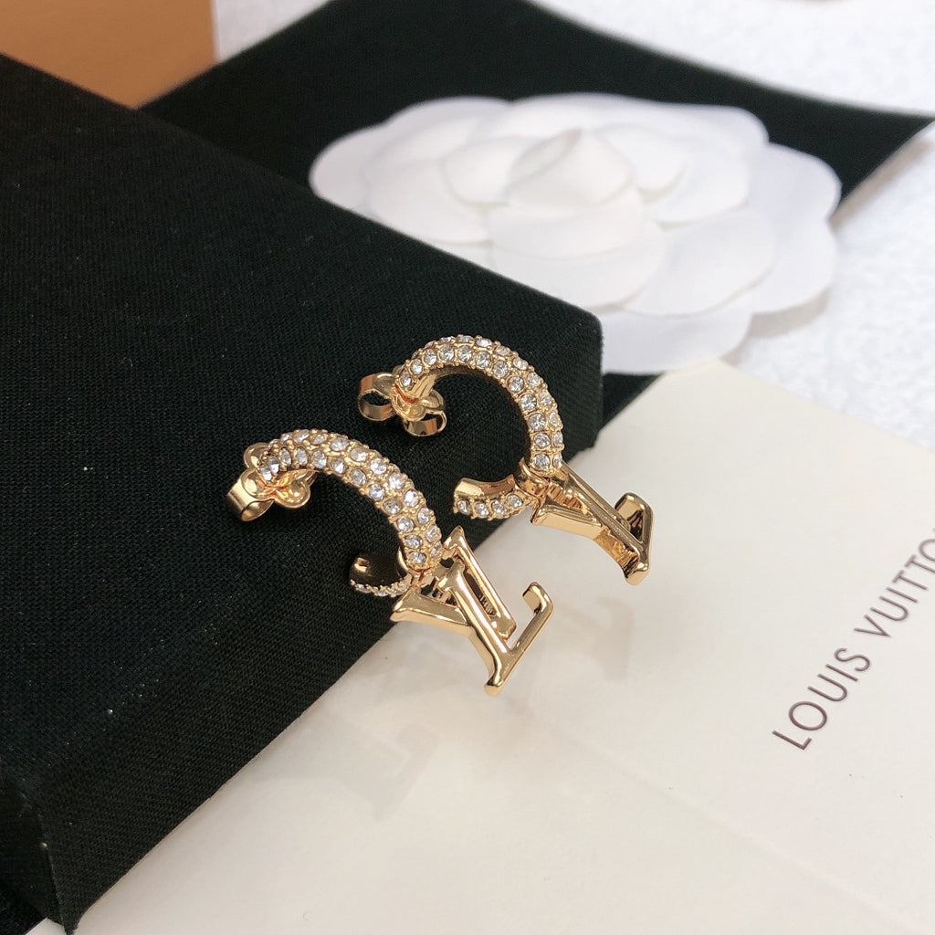 Louis Vuitton V Letter LV Letter Stud Earrings - album image 9