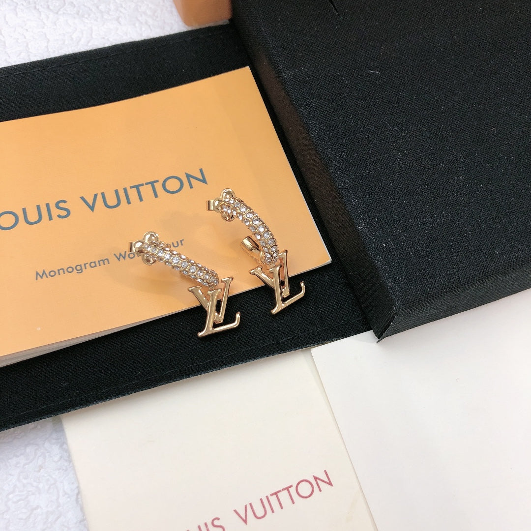 Louis Vuitton V Letter LV Letter Stud Earrings - album image 8