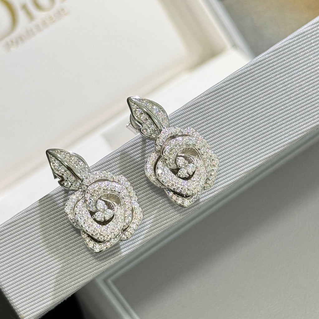Dior Silver-Tone Teardrop Swirl Earrings - product image 1